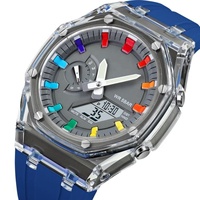 Reloj de Cuarzo para Hombre, Deportivo, Electrónico, LED Digital, Analógico, Digital, con Alarma, Venta al Por Mayor