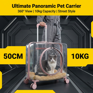 Trolley multifonctionnel extérieur respirant pour chats chiens Grande capacité 10kg 100% Transparent New Fashionable Foreign - Product Image 2