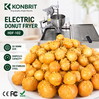 Friteuse à beignets électrique commerciale KONBRIT pour boules de pâte frites solides, mini beignets, 500 pièces/heure