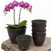 Pots de fleurs et jardinières modernes en plastique PP, durables, écologiques, légers et électro-plaqués pour la maison, le balcon et le jardin