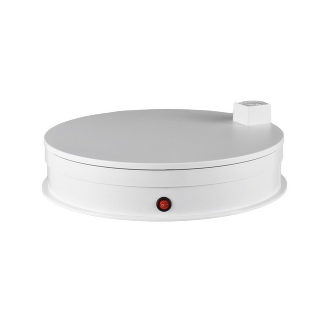 30cm Motorized Rotating Display Stand Rotating Turntable 60kg/132lbs Load Capacity 360°Rotatable Display Turntable