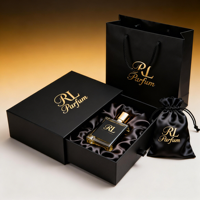 Coffret de parfum de luxe avec logo personnalisé, matériaux recyclés, emballage créatif, estampage à chaud or et argent, doublure en soie pour flacon de parfum
