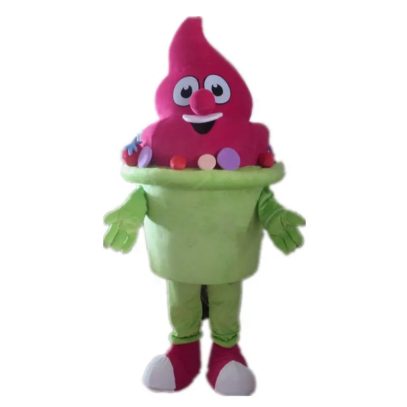 Custom made LOGO soft plush life size walking yogurt ice cup mascot costume for event