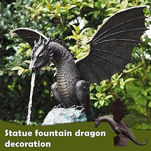 Fuente Spray Dragon Water Feature Gothic Garden Estatua Escultura de resina para el hogar <span class=keywords><strong>Restaurante</strong></span> al aire libre Decoración - Product Image 3