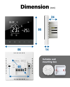 <span class=keywords><strong>Thermostat</strong></span> de <span class=keywords><strong>chaudière</strong></span> à <span class=keywords><strong>gaz</strong></span> WiFi Beok 3A ±0.5 ° Contrôle vocal de précision compatible avec Alexa et Google Home, fonction de silencieux - Product Image 6
