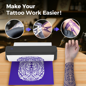 Impresora Térmica Portátil USB MT80 para Impresión de Códigos de Barras, Inalámbrica, A4, 620g, para Plantillas de Tatuajes, Aplicaciones de Oficina y Negocios - Product Image 3