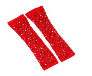 Gants sexy en résille et dentelle avec strass, noirs, élastiques, à manches longues, pour mariée, usage quotidien et cyclisme, été, pêche, plage - Product Image 6