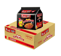 Vente en gros de nouilles instantanées chinoises épicées au goût exotique (595g, 119g * 5 paquets)-Snack asiatique, saveur coréenne de poulet au feu
