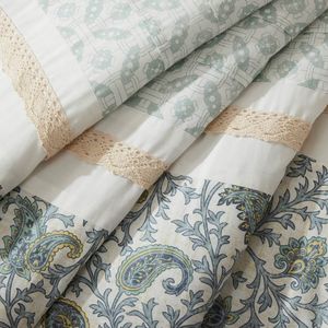 DB King-Size 9-Piece Cotton Percale <b>Comforter</b> <b>Set</b> Woven Floral Printed Jacquard Embroidered Techniques Disposable for Home Hotel - Product Image 3
