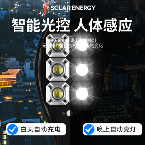 Solar Courtyard <b>Light</b> 6-Eyed Sword Style LED Wall <b>Light</b> Human Body Induction Outdoor Path Lighting - Product Image 2
