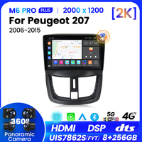 MEKEDE M6Pro pour tout en un Android autoradio multimédia lecteur vidéo stéréo GPS Navigation pour Peugeot 207 2006 2015 9 pouces