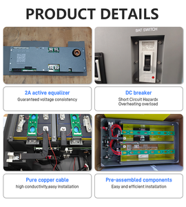 JK V19 BMS DIY Bettery外壳16S 280Ah 314Ah 51.2V/48V LiFePO4电池盒套件，带250A断路器 + 200A BMS-JK-PB2A16S20P - Product Image 3