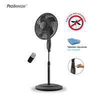 Ventilateur sur pied de 18 pouces, ventilateur de sol pour la maison, refroidissement électrique avec fonction anti-moustiques