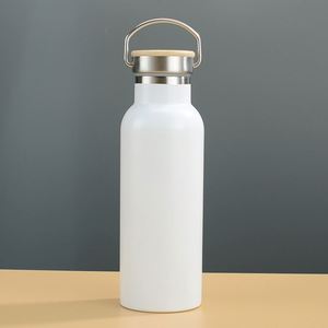 Gourde isotherme réutilisable à double paroi en métal avec poignée et couvercle anti-fuite pour cyclistes et randonneurs - Product Image 4