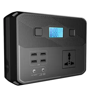 Estação de energia portátil para casa, ac 110v 220v para uso doméstico, 100w, banco de energia com carregamento rápido usb para acampamento ao ar livre