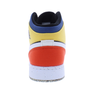 Nike Air Jordan 1 MID SE GS รองเท้าเด็กชายสีขาว/ดำ/picante สีแดงฤดูร้อนฤดูหนาวและฤดูใบไม้ผลิ-100% ของแท้ - Product Image 4