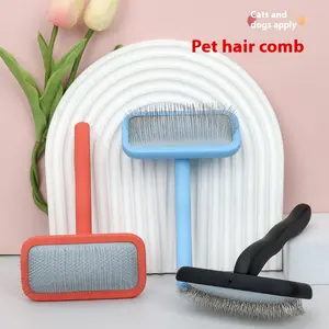 TTT Grooming Professionals Curved Professional Tools Removes Loose Fur Tangles Knots Dog Slicker Brush
