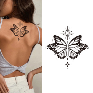 Autocollant de <span class=keywords><strong>tatouage</strong></span> temporaire à base de plantes longue durée pour femmes méduse tournesol <span class=keywords><strong>lune</strong></span> Rose fleurs Design pour bras et cou imprimé adultes - Product Image 6