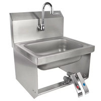 Robinet à commande au genou en laiton, eau chaude et froide, double température, 2 trous, à poser sur comptoir, pour cuisine et hôpital