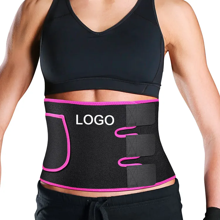 Custom sweat slimming waist trainer logo stomach belt waist trimmer weight loss back support waist trainer belt