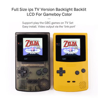 Console de jeu vidéo GBC, écran LCD rétroéclairé, pour Gameboy Color, Version ips TV