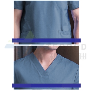 <span class=keywords><strong>Mirabella</strong></span> Health & Beauty Camice Unisex Lister Hospital Blu Navy 2XL in Tessuto Dobby Poliestere/Cotone - Product Image 5