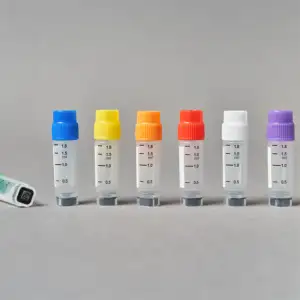 Labor röhrchen 2,0 ml 2D-Kryovials QR-Code Kryogene Röhrchen Seiten barcode Niedertemperatur-Lagerung Gefrier-Kryo-Fläschchen