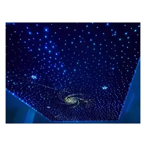 RF uzaktan kumanda ile akustik tavan yatak odası yıldız tavan paneli ev sineması için fiber optik panel yıldız tavan