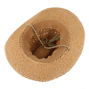 <span class=keywords><strong>Chapeau</strong></span> <span class=keywords><strong>de</strong></span> cowboy pour femmes et hommes, <span class=keywords><strong>chapeau</strong></span> <span class=keywords><strong>de</strong></span> soleil <span class=keywords><strong>de</strong></span> plage en <span class=keywords><strong>paille</strong></span> ajourée pour l'été, vente en gros - Product Image 5