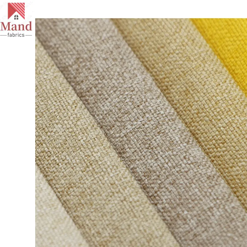 Nhà Máy Tùy Chỉnh Chất Lượng Tốt Đau Phong Cách 100 Polyester Dệt Sofa Linen Vải Cho Uphosltery