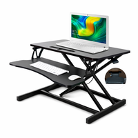 Support de levage à ressort à gaz pour bureau ergonomique double avec clavier et support pour ordinateur portable