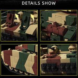 Tanque <span class=keywords><strong>Panzer</strong></span> <span class=keywords><strong>IV</strong></span> Alemán de la Segunda Guerra Mundial, Escala 1/28, Modelo de Construcción para Armar, Juguete del Ejército con Mini Figuras de Soldados, Bloques de Construcción para Adultos - Product Image 3