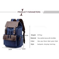 Mochila escolar estilo americano para estudiantes, mochila de lona de gran capacidad, mochila de viaje, mochila impermeable para exteriores para hombre