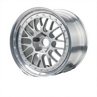 Rines Forjados de 3 Piezas 5x120 ET35 con Diseño Cóncavo para 991 Carrera 4S Turbo S 992 RS, Borde Doble Escalonado, Color Plata