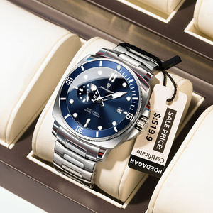 Montre pour homme Poedagar 873 de luxe, étanche, lumineuse, avec date, mouvement à quartz, bracelet en acier inoxydable - Product Image 1