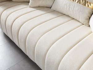 أريكة حديثة مخملية عاجية قابلة للطي و Loveseat مع غطاء قابل للغسل - Product Image 5