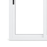 Puerta Corredera Blanca de UPVC, Doble Acristalamiento, Aislada, para Patio o Entrada