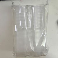 Contenant jetable en plastique à double compartiment avec couvercle pour sauces et collations – Idéal pour les fêtes, les voyages et le camping