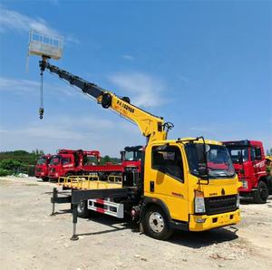 하이 퀄리티 4*2 트럭 크레인 5 톤 트럭 크레인 장착 트럭 장착 남자 바구니 크레인 판매 - Product Image 2