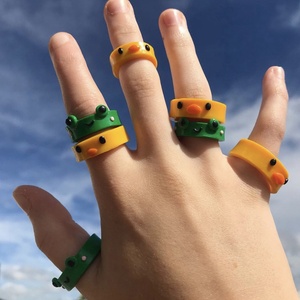 <span class=keywords><strong>Anillo</strong></span> <span class=keywords><strong>de</strong></span> <span class=keywords><strong>Rana</strong></span> con Diseño Adorable, Anillos <span class=keywords><strong>de</strong></span> Resina <span class=keywords><strong>de</strong></span> <span class=keywords><strong>Arcilla</strong></span> Polimérica para Mujer, Joyería <span class=keywords><strong>de</strong></span> Moda con Animales, Accesorios para Fiestas - Product Image 4