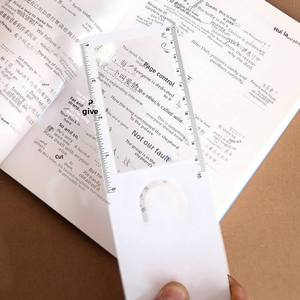 Lente d'<span class=keywords><strong>ingrandimento</strong></span> a segnalibro in PVC 190x65mm, leggera, sottile, portatile, con <span class=keywords><strong>scala</strong></span> graduata - Product Image 5