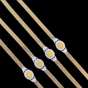 ซินฟลาย ขายส่งเครื่องประดับแฟชั่น กำไลข้อมือทองคำแท้ 18K สีเหลือง 0.40 กะรัต Au750 เครื่องประดับชั้นดี กำไลแบบสั่งทำ - Product Image 3