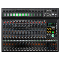 Console de mixage audio numérique professionnelle 12 canaux avec double effets DSP 99, 3 groupes de sortie auxiliaire, USB, BT, MP3 pour sonorisation live et DJ