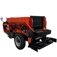 Épandeur d'engrais autopropulsé HS 25HP à double disque pour une distribution uniforme, avec trémie de 1,2 m et portée hydraulique de 4 à 8 m