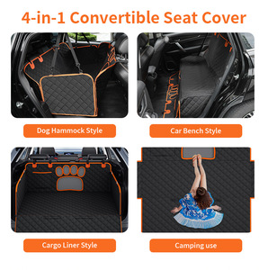 Housse de siège imperméable de haute qualité pour chiens, hamac 600D résistant aux rayures, antidérapant, durable, doux, pour sièges arrière de voitures - Product Image 4