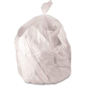 Bolsas de Basura Transparentes Perforadas de 45 Galones, 0.9 Mil, 40x46, 100/Caja, Forros para Contenedores de Desechos de Baja Densidad - Product Image 1