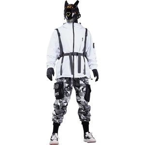 Foxa เครื่องแต่งกายแนวสตรีทสำหรับผู้ชายกางเกงคาร์โก้ในเมืองระบายอากาศได้มีหลายกระเป๋าสไตล์ฮาเร็ม - Product Image 4