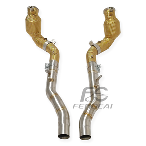 Tubo de Escape Aislado de Acero Inoxidable 304 Dorado Personalizado para Ferrari <span class=keywords><strong>Roma</strong></span> V8 3.9T 2020-2024, Tubos de Escape de Alto Rendimiento para Automóviles - Product Image 4