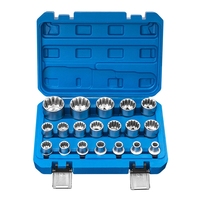 Juego de 19 Llaves de Tubo de 12 Puntas, 1/2" Dr, 8-32 mm, Acero CR-V, Herramientas de Reparación Automotriz, Directo de Fábrica, Alta Calidad
