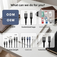 Kabel Data Pengisian Cepat 10Gbps Berkecepatan Tinggi dengan Anyaman Braided Type-C ke USB3.2 Gen2 untuk SSD/HDD